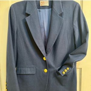 Women’s Navy blue Pendleton 100% Virgin wool blazer